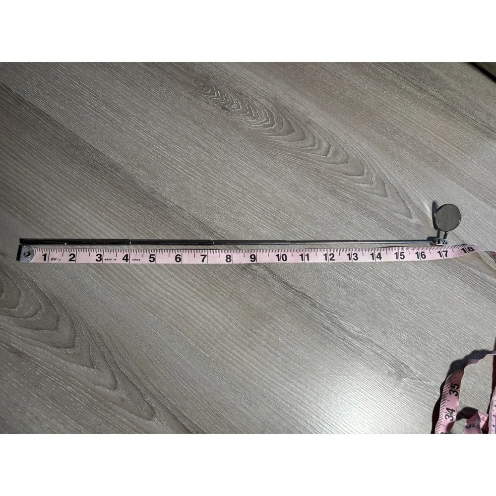 Telescoping Inspection Mirror Chrome Extendable Swivel Round 1 Inch Diameter 17